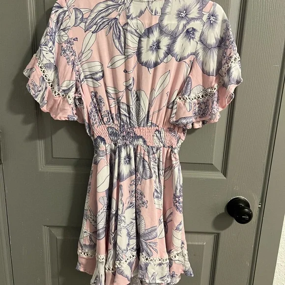 MINKPINK Floral Dress with Ruffle Sleeves - Picture 3 of 5